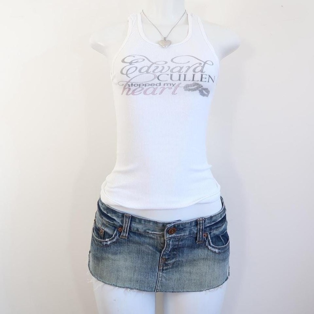 y2k edward cullen twilight graphic ribbed tank team edward